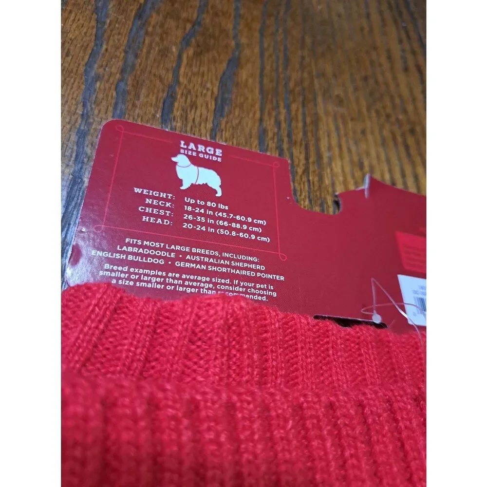 New Large Dog Up To 80lbs PJs and Cable Knit Sweater Red Blue White NWT